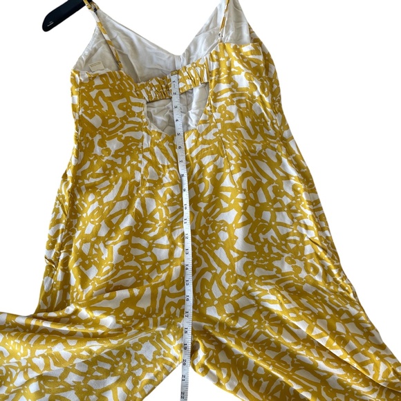 Anthropologie Maeve yellow and cream jumpsuit  Size 6/ EU 38 - Picture 8 of 10
